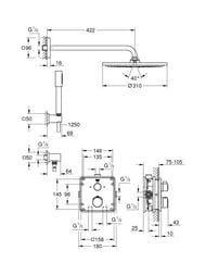 ������� ������� Grohe Grohtherm 34730000 ���������, ������ stick � ������� 310 ���, ���������, ����� ����