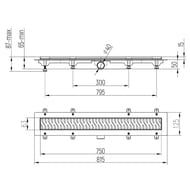 ������� ����� Paini Harmony L=750 �� D40, ������ �������, CH750HC
