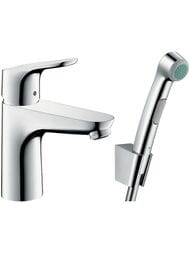 Смеситель Hansgrohe Focus 31927000 для умывальника, с гиг.душем сливной клапан Push-Open 1 1/4",хр — миниатюра 1