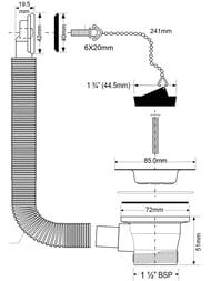����-������� McAlpine � �������, ���� D-85�� (����.), ����� 235��, ����� 1 1/2" OR2-85