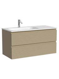 Тумба под раковину Sancos Folk FL100LCP 995х445х500 подвесная, левая, 2 ящика, цвет: Капучино