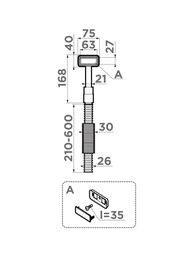 Перелив прямоугольный Omoikiri OV-1-S-IN 4998051 нерж. сталь