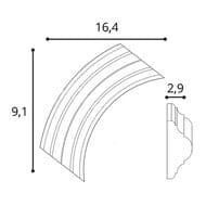 Угловой элемент Orac Decor P4020A (164х91х29) белый (шт.)