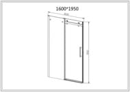 Душевая дверь Vincea Como-N 1600х1950 стекло тонированное/профиль черный, VDS-4CN160CGB — миниатюра 7