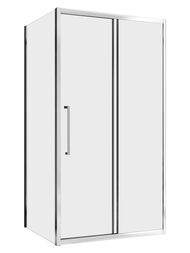 Душевой уголок ABBER Schwarzer Diamant AG30100H-S70 (1000х700х1950) стекло 6мм прозрачное/хром