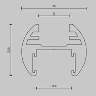 ���������� 1� ��������� ������� Maytoni Basity (������) TRX172-R-111B, ������, IP20