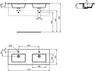 ���������� Ideal Standard TEMPO 1210�450 2 ��������� ��� ���������, ������� E053401