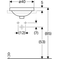 �������� Geberit VariForm (400�400) ������������, ��� �������� 500.702.01.2