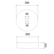 �������� ��������� ABBER Glas 395x395x105 �������, ������ AK2301B