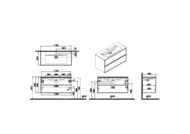 ����� � ��������� Vitra Metropole Edge 1195�530�620, ���������, 2 �����, ����: �������� ������ 67157