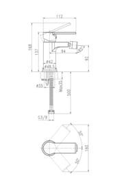 ��������� ��� ���� Cersanit BRASKO BLACK 63110 ������������ ������