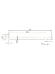 Кронштейн для верхнего душа Paini, настенный, круглый, никель PVD 50PW745TT35