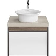 Тумба под раковину KERAMA MARAZZI MODULA подвесная с ящиком 1+1, 575х474х420, арабика MO.60.1+1\AR