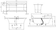 ����� ���������� Villeroy & Boch SQUARO EDGE 12 (1700�750�595) � �������, ����� UBQ170SQE2DV-01