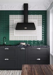 Плитка настенная KERAMA MARAZZI Клемансо (74х150) грань, зеленая 16058 (кв.м.)