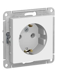 Розетка Systeme Electric ATLASDESIGN с заземлением 16А механизм лотос ATN001343