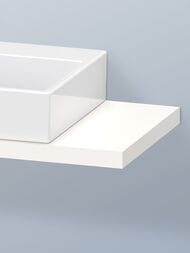 Столешница Duravit DuraStyle 800х550х45 1 вырез, белый глянец DS102C02222
