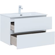 Тумба под умывальник Aquanet Алвита New 800х684х457 подвесная, 2 ящ., белый матовый 277514