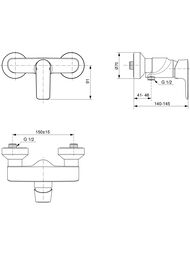 Смеситель для душа Ideal Standard Connect Air A7032AA настенный, однозахватный, без излива, хром