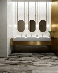 Керамогранитная плитка Sant Agostino Akoya Ocean krystal (900х1800) оникс, коричневая (кв.м.)