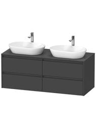 Тумба под умывальник Duravit Ketho.2 568x1400x550 подвесная, 4 ящика, графит матовый K24898B49490000 — миниатюра 1