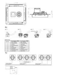 Розетка Systeme Electric ARTGALLERY двойная ТВ+компьютерная RJ45, кат. 5Е, грифель, GAL000789