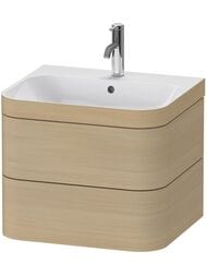 Тумба с раковиной Duravit Happy D.2 Plus 575х468х490 2 ящика, дуб средиземноморский HP4635O7171 — миниатюра 1