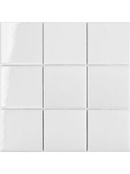 Мозаика керамическая Starmosaic Homework White Glossy 97х97 (300х300х6) белая MH33800 (шт.) — миниатюра 1