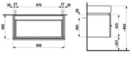 ����� ��� ���������� Laufen CASE for Living 4.0128.2.075.548.1 (990�455�455) 2 �����, ������������ ���