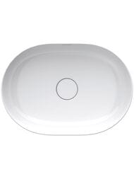 Раковина Duravit Luv 500х350 шлифованная, белая, выпуск с керамической крышкой 0379500000