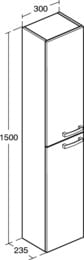 ��������� ����� Ideal Standard TEMPO (300�235�1500) � 2 ��������, ��������� ����� E3243WG
