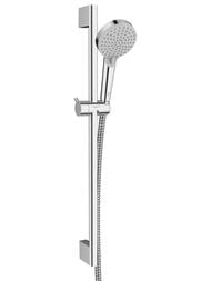 Душевой набор Hansgrohe Vernis Blend 26279000 Vario EcoSmart (лейка 100мм, шланг, штанга 650мм) хром — миниатюра 1
