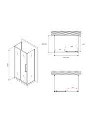 Душевой уголок ABBER Schwarzer Diamant AG30160BH-S50B-S50B (1600х500х1950) стекло 6мм,прозр./черный — изображение 4