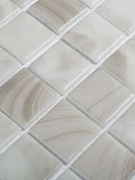 Мозаика стеклянная Vidrepur Nature Sea Salt   5601 25х25 (317х317) на сетке, бежевая (шт.) — изображение 2