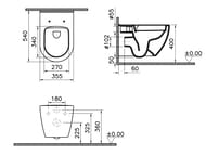 ������ ��������� Vitra Mia Round (355x540�400) ��� �������,����������������� �������� 7510B003-0075