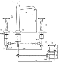 ��������� ��� �������� Zucchetti Bellagio ZB1426 C40 �� 3 ���������, ������