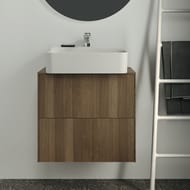 Тумба под раковину Ideal Standard CONCA (600x373x550) 2 ящика, темный орех, столеш с вырезом T3946Y5 — изображение 3