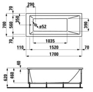����� LAUFEN PRO 2.3095.5.000.000.1 (1700�700�620) �������������, �����, � ������ ���� � �������