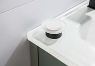 Мыльница Aquatek Лира AQ4426MB настольная, стекло матовое, латунь, цвет: черный матовый