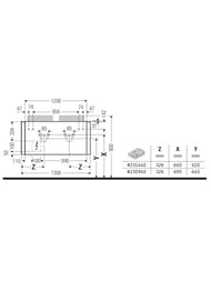 Тумба под раковину Duravit Happy D.2 Plus 1300х354х550 1 ящик, белый глянец HP4943B2222 — изображение 3