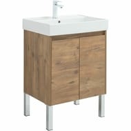Тумба под раковину Aquanet Nova Lite 60 298849 (576х442х562) подвесная, 2 дверцы, дуб рустикальный