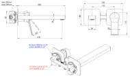 Смеситель для раковины Remer Slash SL15PLNO, черный матовый — миниатюра 2