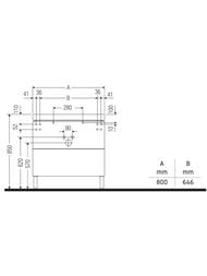 ����� c ��������� Duravit Brioso (800�480�701) ���������, 1 ���. ��� ����., ����� ������ BR4701O1022