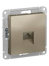 Розетка Systeme Electric ATLASDESIGN компьютерная RJ45 механизм шампань ATN000583