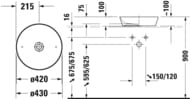 �������� DURAVIT CAPE COD 430�430 ��� ��������� ��� ���������, ��� ��������, ����� 2328430000