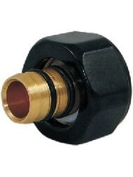 SCHLOSSER Резьбовое соединение для стальных труб GW M22x1,5 x GW 1/2, чёрный, 602700002.Ral 9005