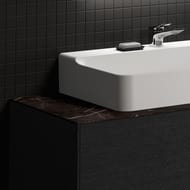 Столешница для тумбы 120 Ideal Standard CONCA 1200x505x6 керамическая, black desire marble T3972DG