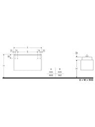 ����� ��� ���������� Duravit Ketho.2 459x800x550 ���������, 1 ����, ������ ������� K24885080800000