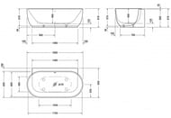 ����� Duravit Luv 1800x950�610 ����������, ��������� ������ � �����, 2 ������� 700433000000000
