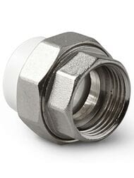 Американка, 20х1/2"В, для полипропиленовых труб, белая